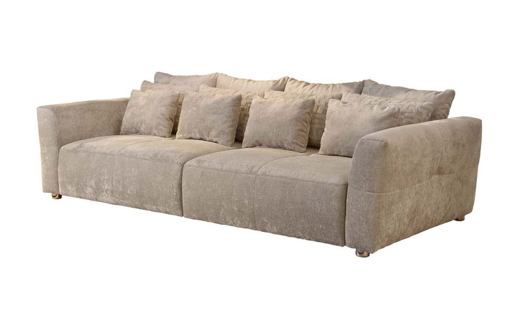 Big Sofa Giant mit einem Chenillebezug in der Farbe Beige
