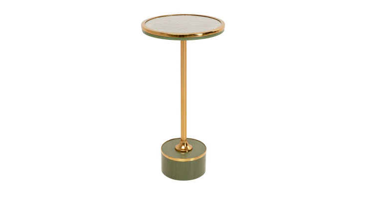 Beistelltisch Grazia Crack von Kare Design in grün/gold, rund