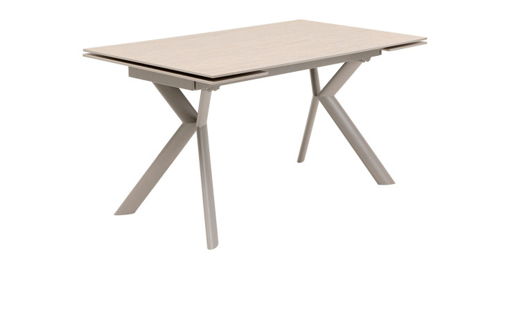 Ausziehtisch Xenia Travertin von Kare in Beige aus Steinzeug