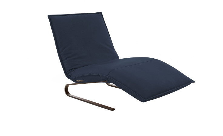 Basis-Liege Jill, in der Farbausführung Dunkelblau, Schrägansicht rechts