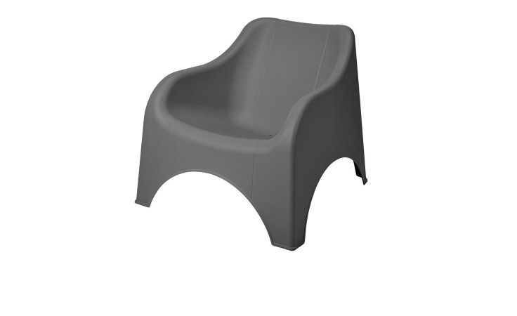 Gartenstuhl Beach Club in grau aus Polypropylen