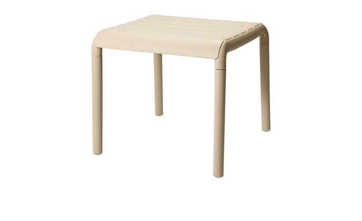 Hocker / Beistelltisch Lagos Komfort in taupe-beige, 48 x 48 cm