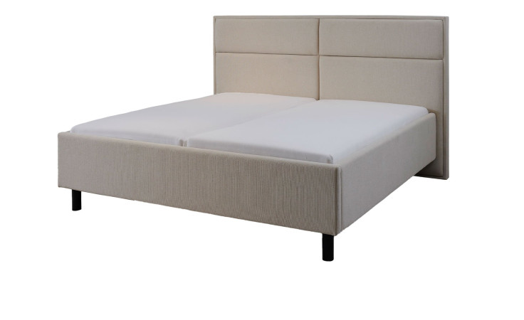 Komfort-Polsterbett Livorno in einem Bezugsstoff in Beige.