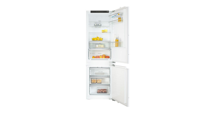 Einbau-Kühl-Gefrierkombination mit geöffneter Tür, KDN 7714 E Active