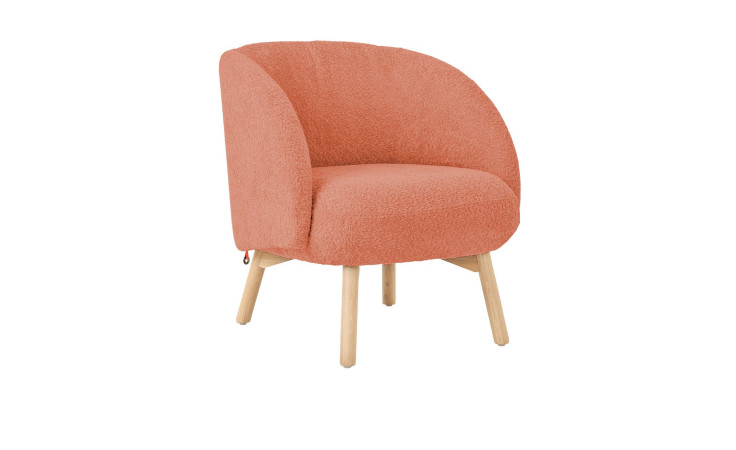 Sessel Thalia, in der Farbausführung Rost, Schrägansicht