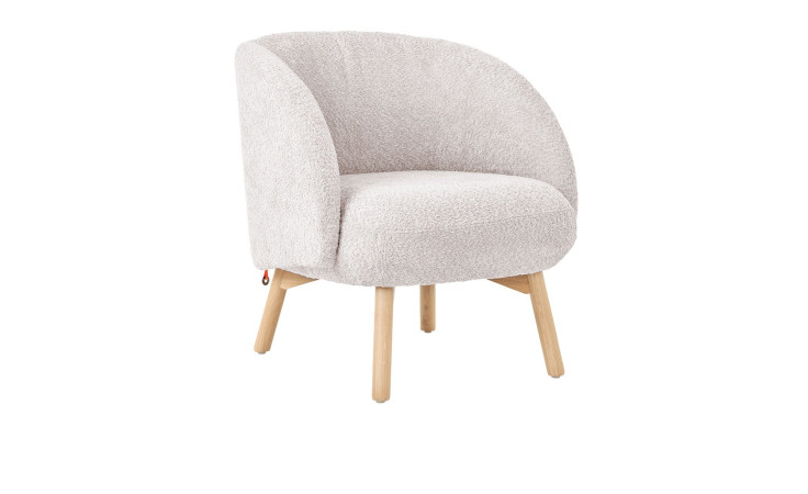 Sessel Thalia, in der Farbausführung grey, Schrägansicht