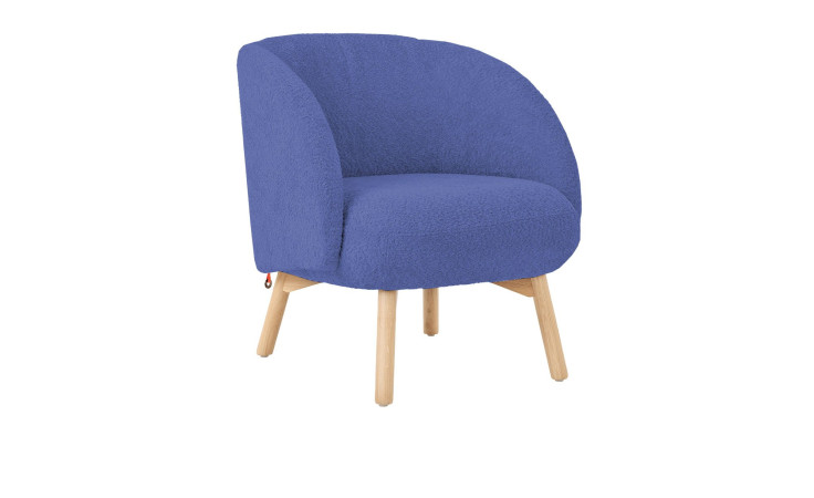 Sessel Thalia, in der Farbausführung marine, Schrägansicht