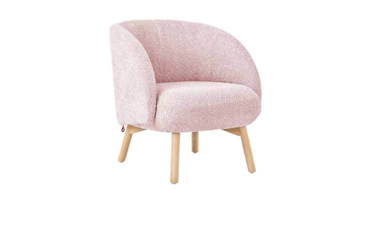 Sessel Thalia, in der Farbausführung rose, Schrägnaischt