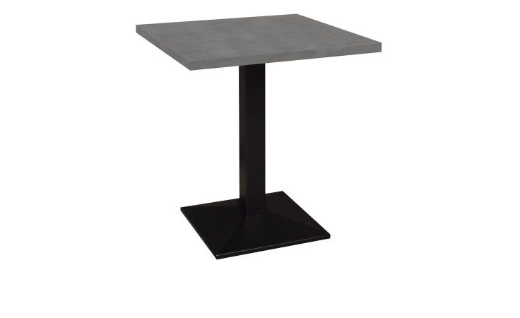 Tisch Biblis-System mit einer Tischplatte in der Farbe Graphit und einem schwarzen Gestell.
