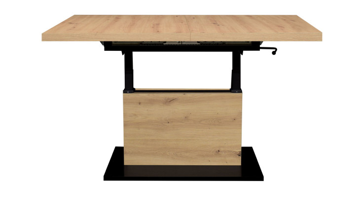 Couchtisch Levage in der Farbe asteiche, Liftfunktion oben