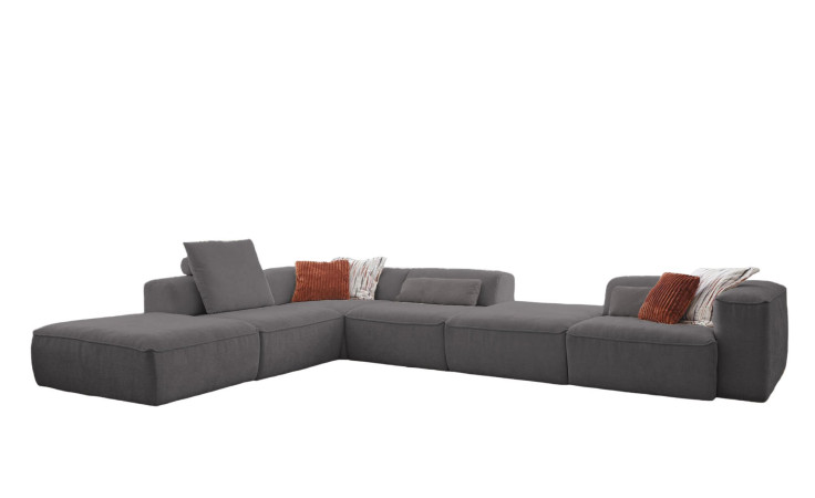 Komfort-Ecksofa plano|FORM Toronto, in der Farbausführung Anthrazit