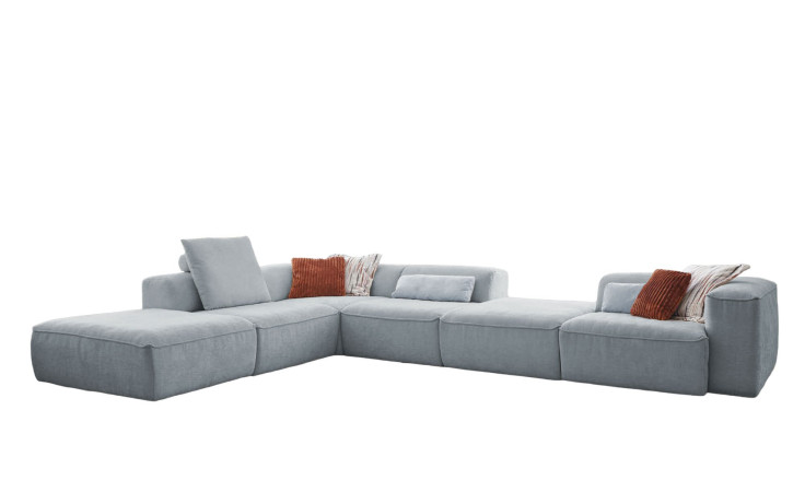 Komfort-Ecksofa plano|FORM Toronto, in der Farbausführung Ice