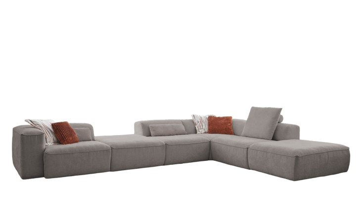 Komfort-Ecksofa plano|FORM Toronto, in der Farbausführung Grey