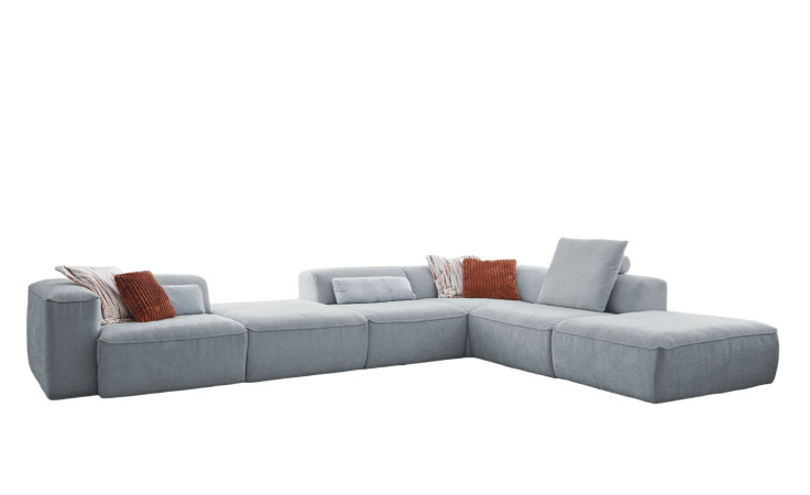 Komfort-Ecksofa plano|FORM Toronto, in der Farbausführung Ice