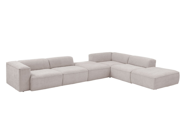 Basis-Ecksofa plano|FORM Toronto, in der Farbausführung Natur, Schrägansicht
