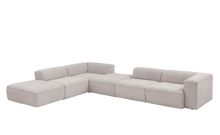 Basis-Ecksofa plano|FORM Toronto, in der Farbausführung Natur, Schrägansicht