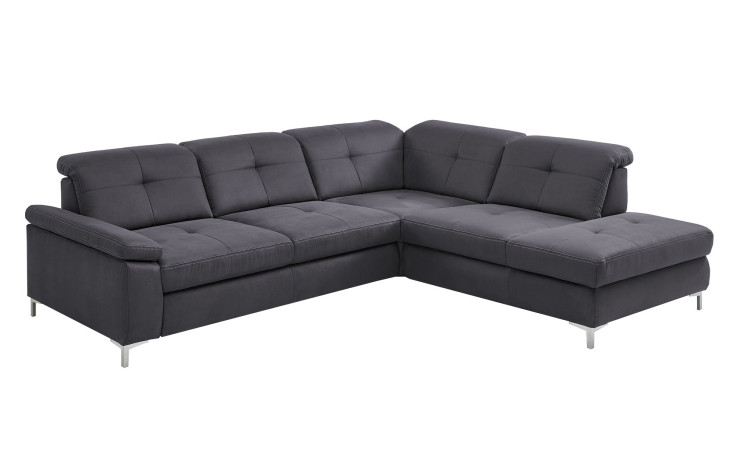 Basis-Ecksofa plano|FORM Marbella, in der Farbausführung Grau, Schrägansicht