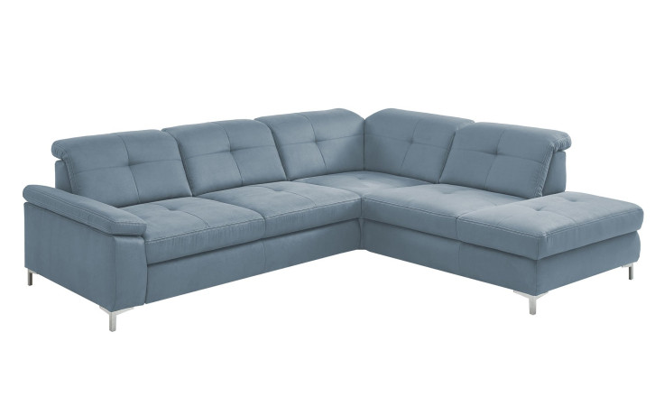 Basis-Ecksofa plano|FORM Marbella, in der Farbausführung Ice, Schrägansicht