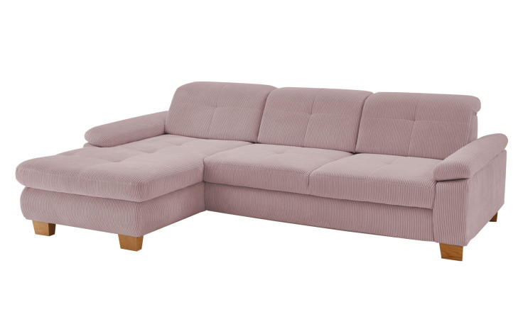 Basis-Wohnlandschaft plano|FORM Marbella, in der Farbausführung Rose, Schrägansicht