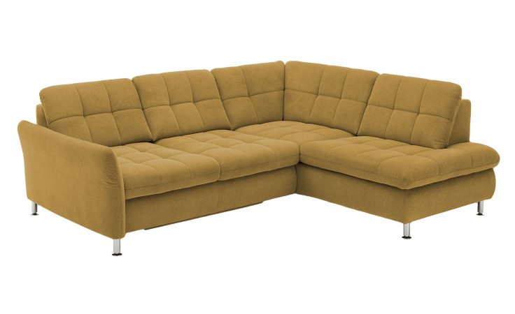 Basis-Wohnlandschaft plano|FORM Imola, in der Farbausführung Curry, Schrägansicht