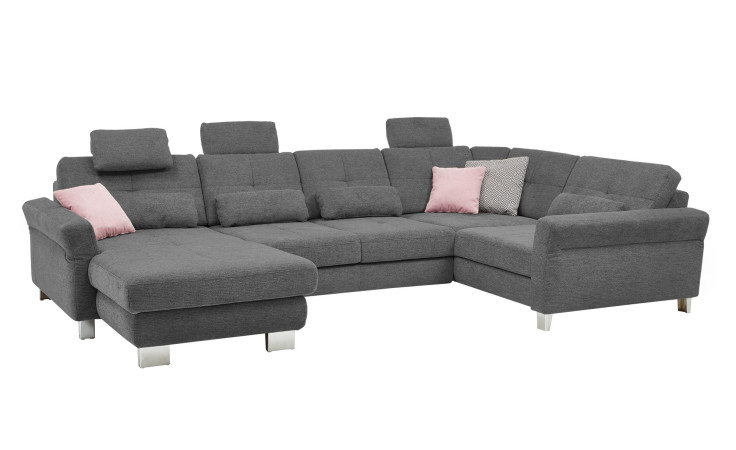 Komfort-Wohnlandschaft plano|FORM Izmir, in der Farbausführung Grey