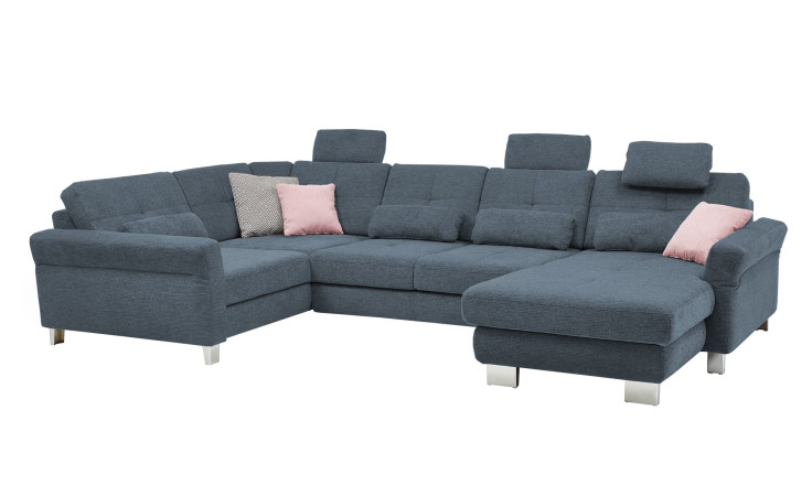Komfort-Wohnlandschaft plano|FORM Izmir, in der Farbausführung Blue