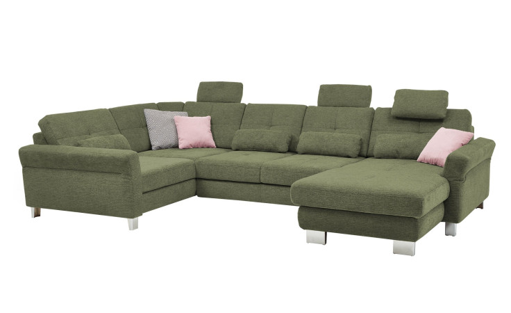 Komfort-Wohnlandschaft plano|FORM Izmir, in der Farbausführung Green
