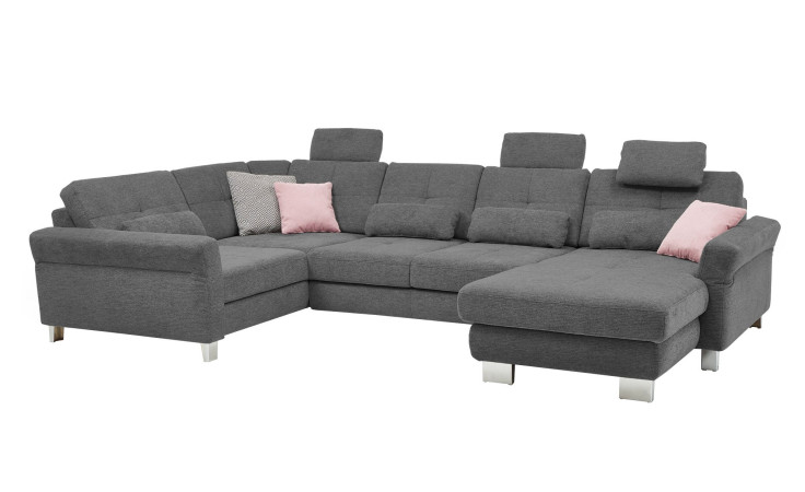 Komfort-Wohnlandschaft plano|FORM Izmir, in der Farbausführung Grey