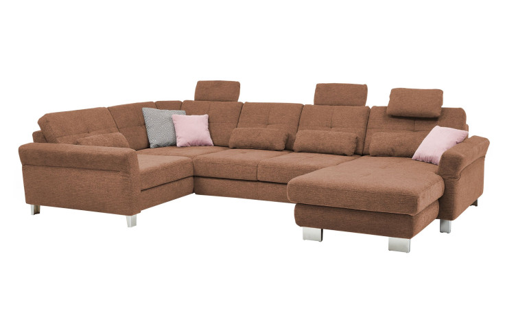 Komfort-Wohnlandschaft plano|FORM Izmir, in der Farbausführung Orange