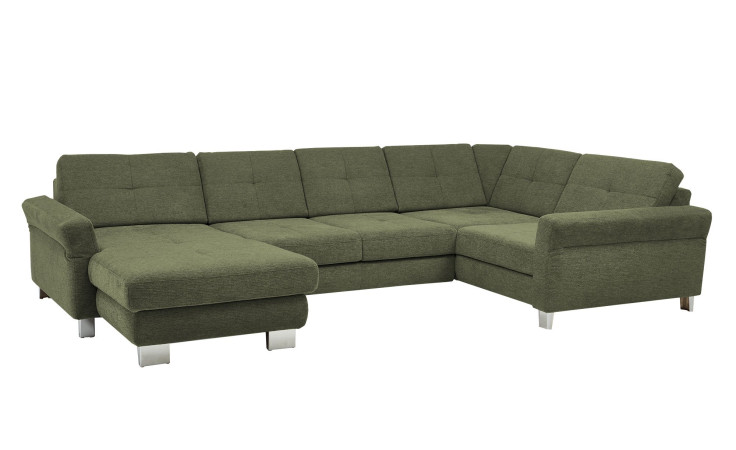 Basis-Wohnlandschaft plano|FORM Izmir, in der Farbausführung Green, Schrägansicht