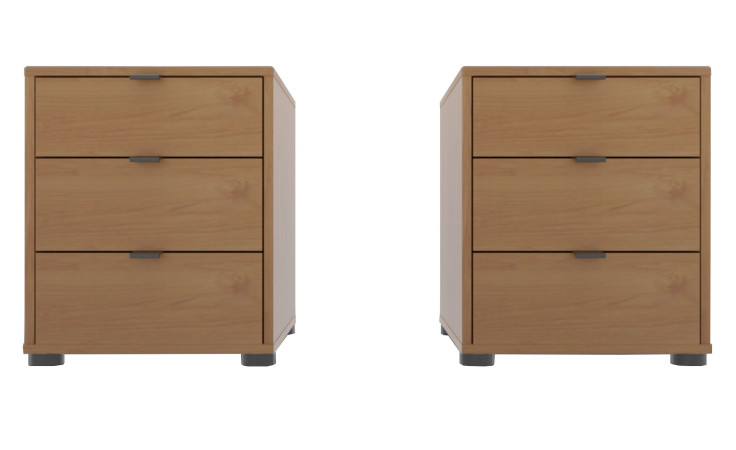 Nachtkommoden-Paar Cassina in Erle Teilmassiv.