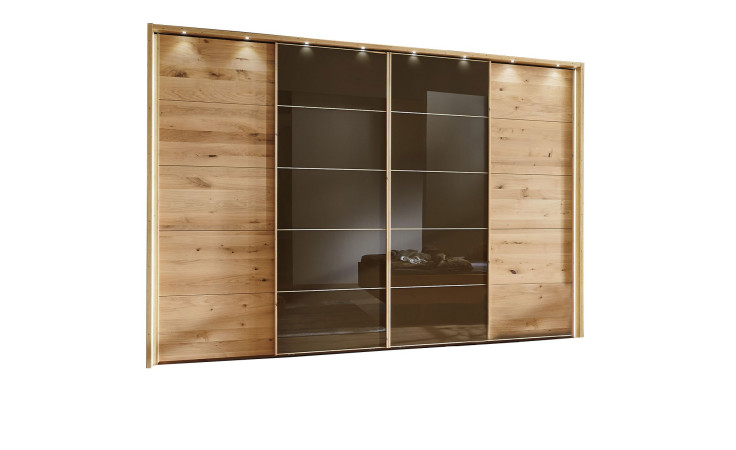 Komfort-Schwebetürenschrank Cassina, Bianco Eiche