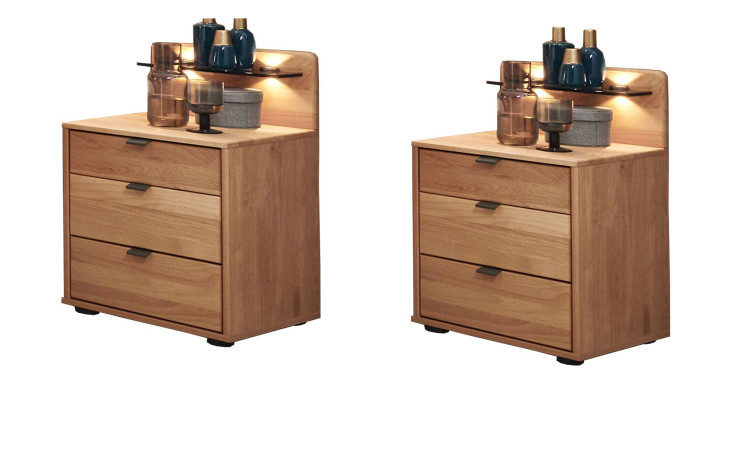 Komfort-Nachttischpaar Cassina in Erle