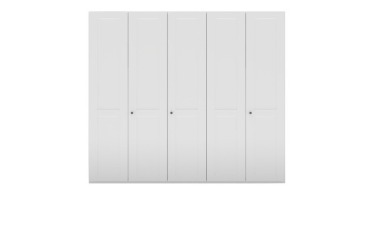 Basis-Drehtürenschrank Miami in weiß aus Holzwerkstoff.