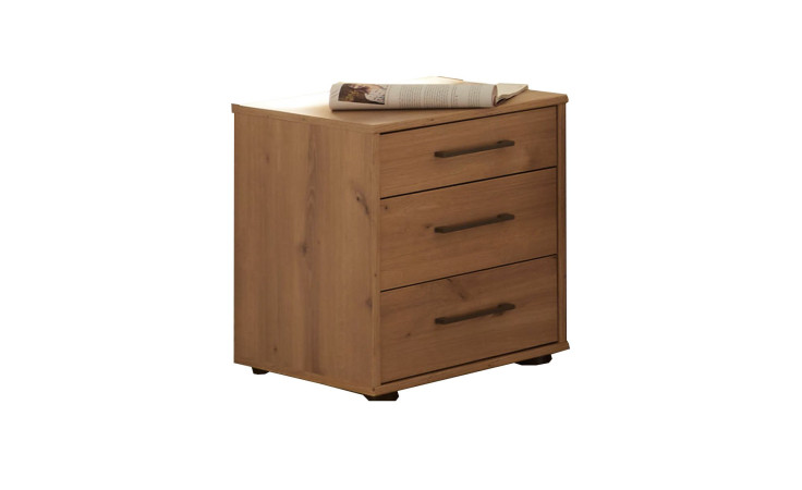 Nachttisch Genua in der Farbausführung Bianco Eiche