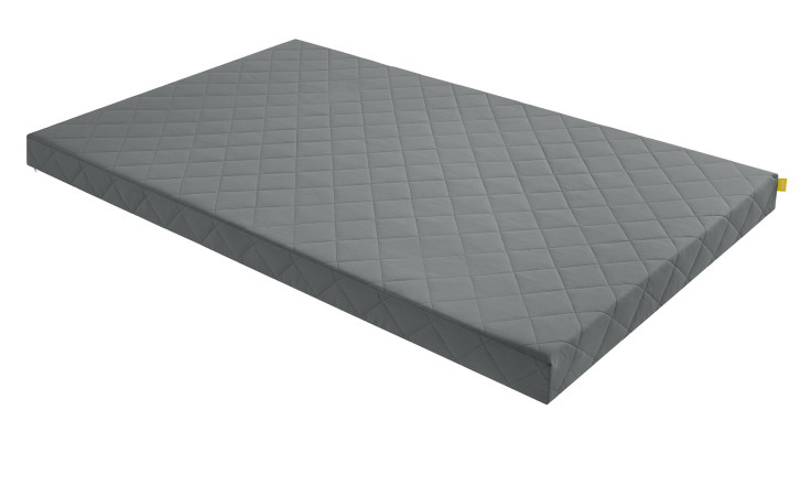 Kaltschaummatratze 120 x 200 cm H2 in einem Bezug in Anthrazit