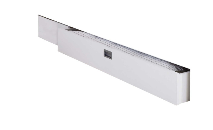 Jugenzimmer-3/4-Bettkasten in der Farbausführung Kreideweiß