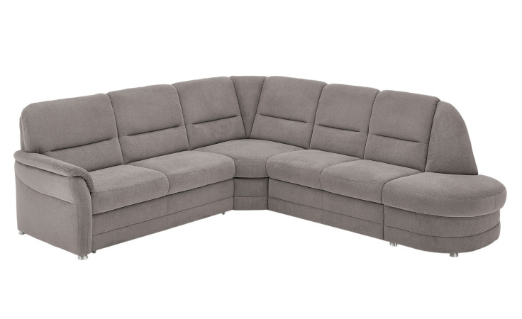 Basis-Wohnlandschaft plano|FORM Easyplan Q+, in der Farbausführung Stone, Schrägansicht