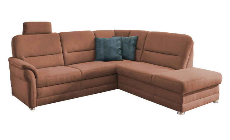 Komfort-Wohnlandschaft plano|FORM Easyplan Q+, in der Farbausführung Rost