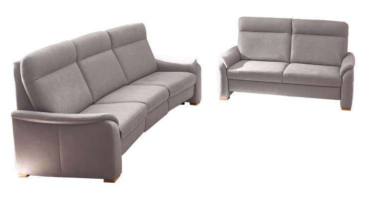 Komfort-Sitzgruppe plano|FORM Landsberg in einem Bezugsstoff in Alu.