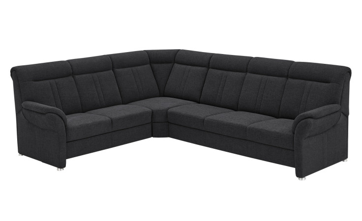Komfort-Ecksofa plano|FORM Favorit, in der Farbausführung Anthrazit, Schrägansicht