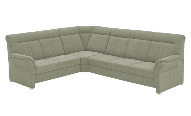 Basis-Ecksofa plano|FORM Favorit, in der Farbausführung Lind, Schrägansicht