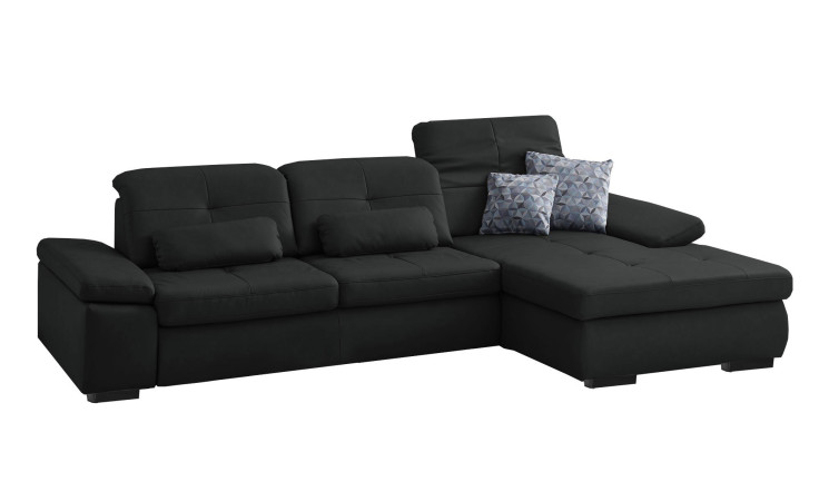 Komfort-Ecksofa plano|FORM Athen, in der Farbausführung Schwarz