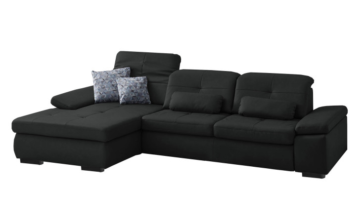 Komfort-Ecksofa plano|FORM Athen, in der Farbausführung Schwarz