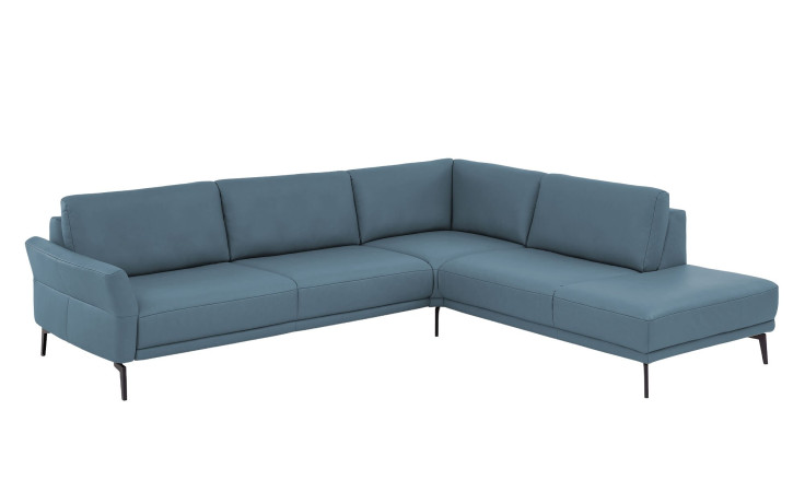 Basis-Ecksofa plano|FORM Formello,in der Fatbausführung Ocean, Schrägansicht