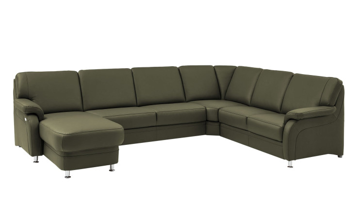 Basis-Wohnlandschaft plano|FORM Tyler, in der Farbausführung Olive, Schrägansicht