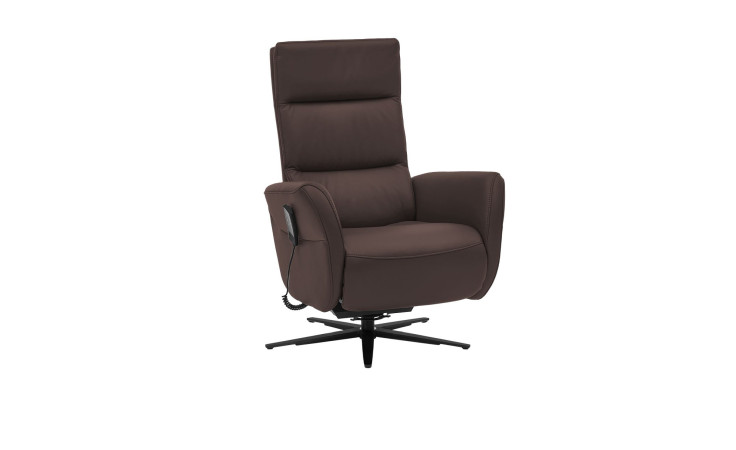 Komfort-Relaxsessel plano|FORM Rimini in der Farbausführung Braun, Schrägansicht