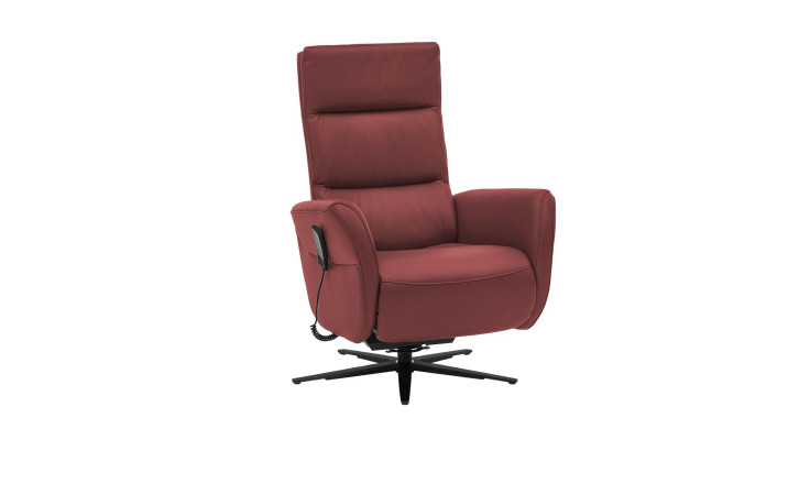 Komfort-Relaxsessel plano|FORM Rimini in der Farbausführung Brombeer, Schrägansicht