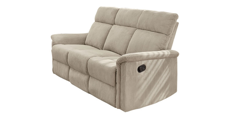 Sofa 3-Sitz Jana in dem Stoff Cord Light Greige