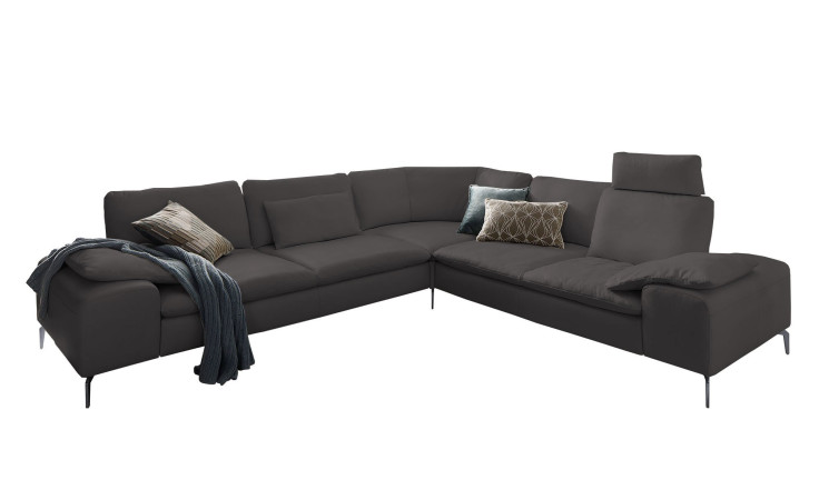 Komfort-Ecksofa Valentino, in der Farbausführung Dunkelgrau